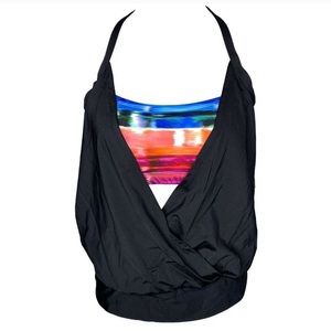 N Good Karma Double Up Tankini Swim Suit Top
